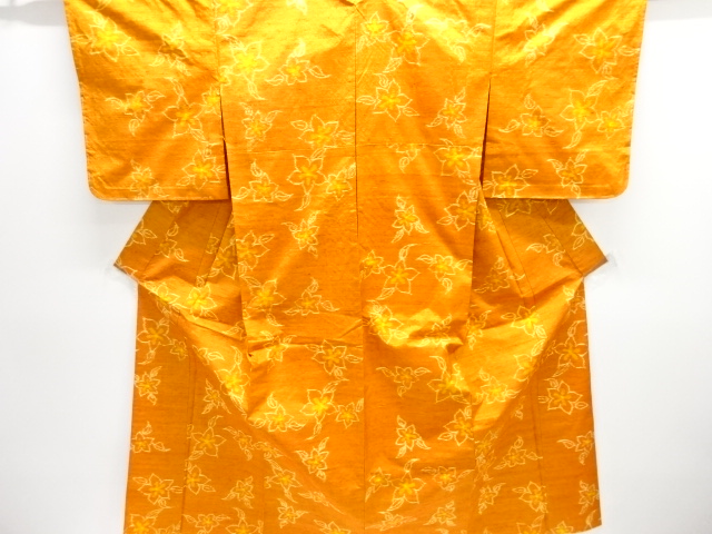 JAPANESE KIMONO / HITOE / FUSHI TSUMUGI / WOVEN FLOWER